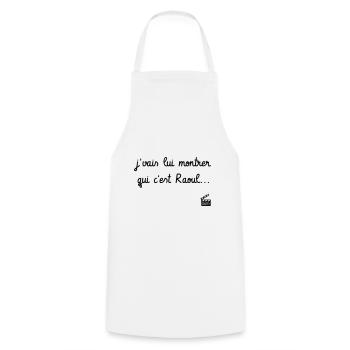Les Tontons Flingueurs ! Réplique culte - Raoul - Tablier de cuisine - blanc - Devant - AI Model Male 185 dark (185cm)