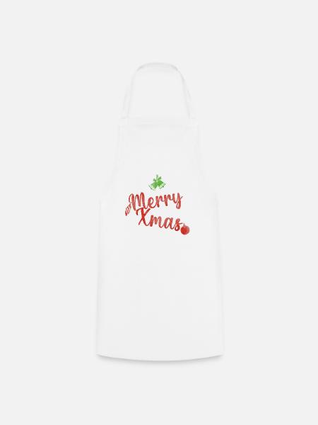 Fröhlicher Weihnachtspullover - Kochschürze - Weiß