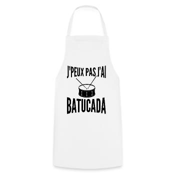 Batucada | Percussion | Samba - Tablier de cuisine - blanc - Devant - AI Model Male 185 dark (185cm)