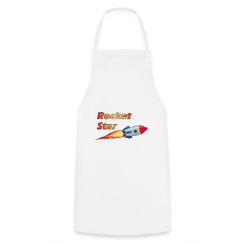 Rocket star - Tablier de cuisine - blanc - Devant - AI Model Male 185 dark (185cm)