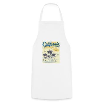 California - Cooking Apron - white - Front - AI Model Male 185 dark (185cm)