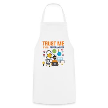 Programmierer Entwickler Informatiker Geschenk - Kochschürze - Weiß - Vorne - AI Model Male 185 dark (185cm)