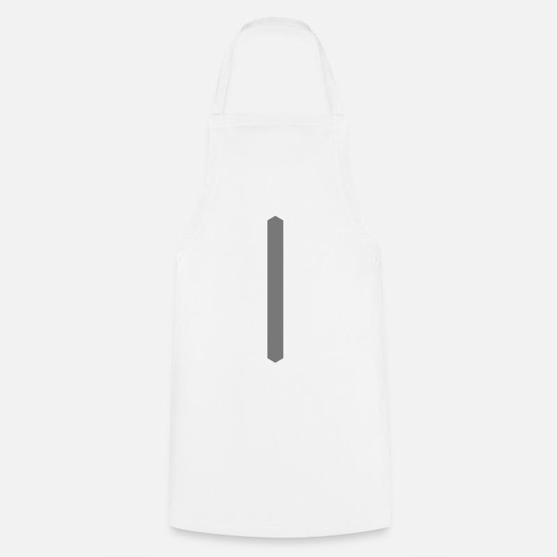 Rune: Isaz ᛁ (i), Quantum Runes Futhark 0 © - Tablier de cuisine - blanc