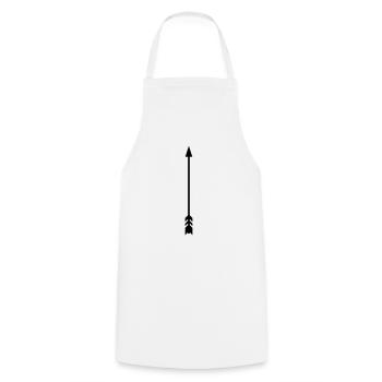 Pfeil mit Rahmen Vektor - Kochschürze - Weiß - Vorne - AI Model Male 185 dark (185cm)