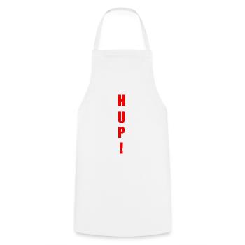 HUP!! - Cooking Apron - white - Front - AI Model Male 185 dark (185cm)