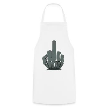 FUCK YOU - Kochschürze - Weiß - Vorne - AI Model Male 185 dark (185cm)