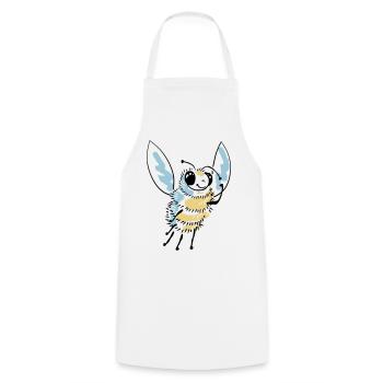 Happy bee - vector graphic design - Cooking Apron - white - Front - AI Model Male 185 dark (185cm)