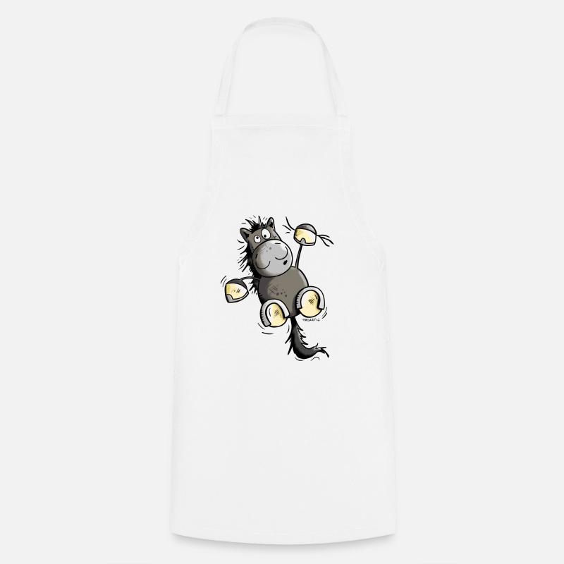 Cheval Noir - Tablier de cuisine - blanc