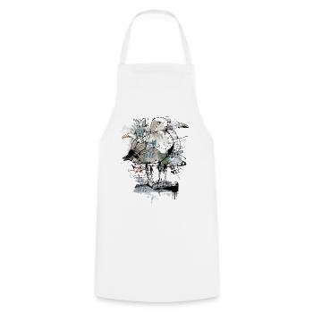 Seagull Baltic Sea - Cooking Apron - white - Front - AI Model Male 185 dark (185cm)