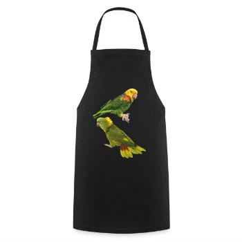 Perroquets - Tablier de cuisine - noir - Devant - AI Model Male 185 dark (185cm)