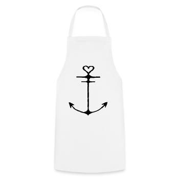 Ocean Lover Baltic Sea North Sea Sea Anchor - Cooking Apron - white - Front - AI Model Male 185 dark (185cm)