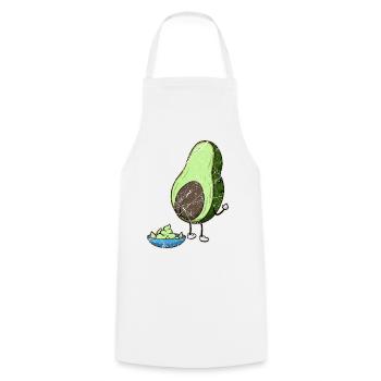 Vegan Vegetarier Avocado Sosse Dip I Geschenk - Kochschürze - Weiß - Vorne - AI Model Male 185 dark (185cm)