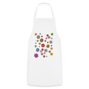 Blumenliese - Cooking Apron - white - Front - AI Model Male 185 dark (185cm)