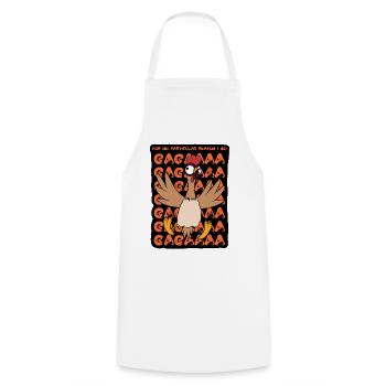 Crazy chicken - Cooking Apron - white - Front - AI Model Male 185 dark (185cm)