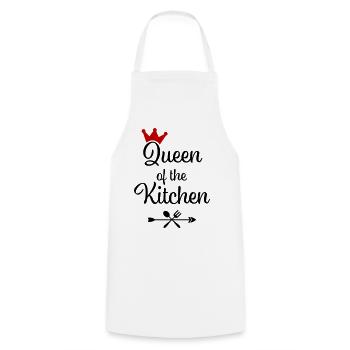 Queen of the Kitchen - Cooking Apron - white - Front - AI Model Male 185 dark (185cm)
