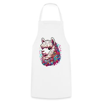 Alpaga - Tablier de cuisine - blanc - Devant - AI Model Male 185 dark (185cm)