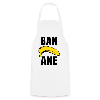 Banane - Kochschürze - Weiß - Vorne - AI Model Male 185 dark (185cm)