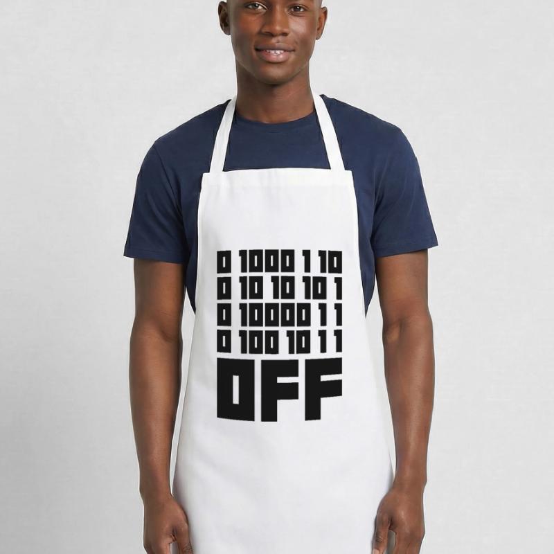 Binary Code F**k OFF – Humour Nerd & Geek Code Tablier de cuisine