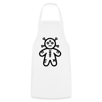 Voodoo Doll - Cooking Apron - white - Front - AI Model Male 185 dark (185cm)