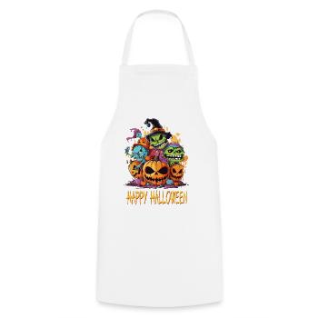 Halloween Monstre Zombie Horreur effrayante Costume - Tablier de cuisine - blanc - Devant - AI Model Male 185 dark (185cm)