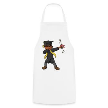 Diplômés de la classe de diplômés 2026 d’Afro Dabbing Kid - Tablier de cuisine - blanc - Devant - AI Model Male 185 dark (185cm)