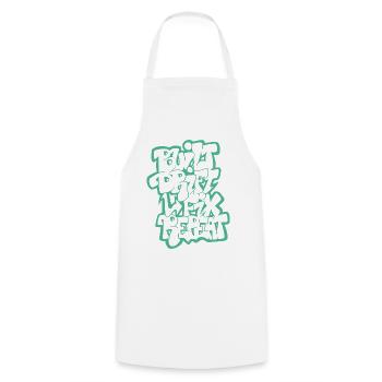 Built Drift Fix Repeat 04 - Cooking Apron - white - Front - AI Model Male 185 dark (185cm)