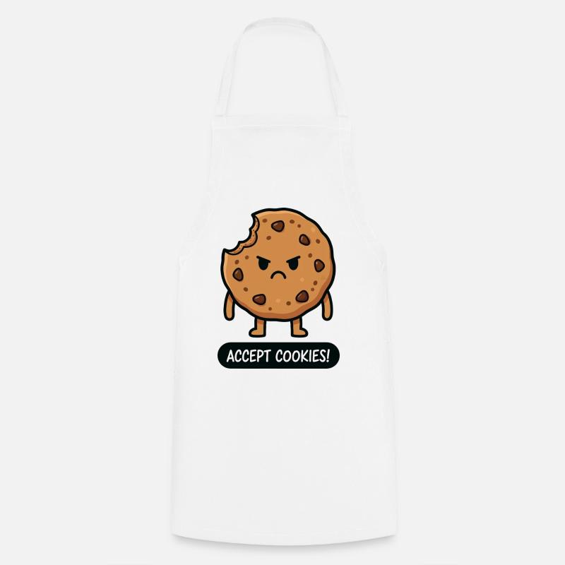 Accepter les cookies - Tablier de cuisine - blanc