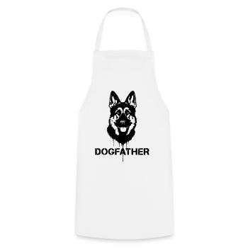 Cooler Dogfather Schäferhund Papa - Kochschürze - Weiß - Vorne - AI Model Male 185 dark (185cm)