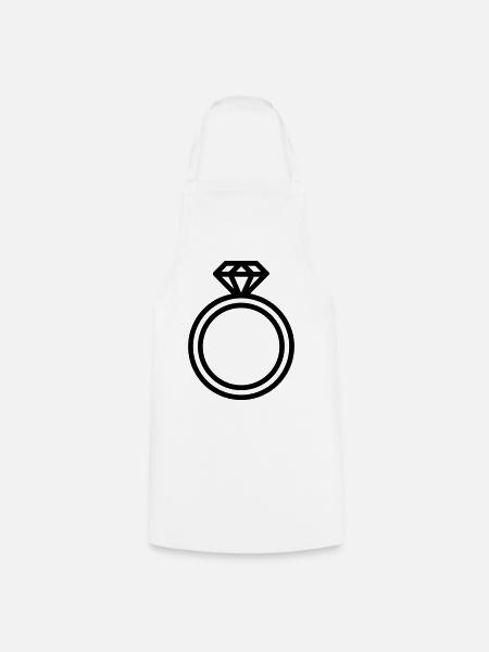 Ring - Kochschürze - Weiß