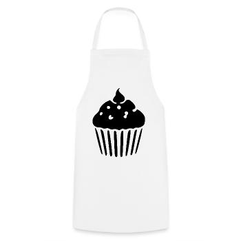 Cupcake Muffin Bakery Baking Gift - Cooking Apron - white - Front - AI Model Male 185 dark (185cm)