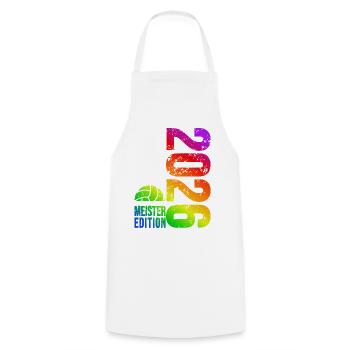 Volleyball Master Shirt 2026, rainbow bag - Cooking Apron - white - Front - AI Model Male 185 dark (185cm)