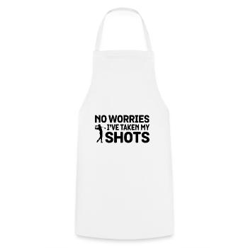 No Worries I've Taken My Shots Golf Golfing Golfer - Kochschürze - Weiß - Vorne - AI Model Male 185 dark (185cm)
