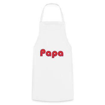 HAPPY BIRTHDAY DAD. DAD. FATHER's DAY. FATHER - Cooking Apron - white - Front - AI Model Male 185 dark (185cm)