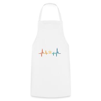 Ecg Heartbeat Graphic Tea Drinking Tea Lover Tea B - Kochschürze - Weiß - Vorne - AI Model Male 185 dark (185cm)