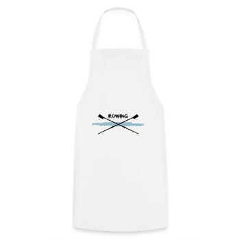 Rowing, Aviron - Tablier de cuisine - blanc - Devant - AI Model Male 185 dark (185cm)