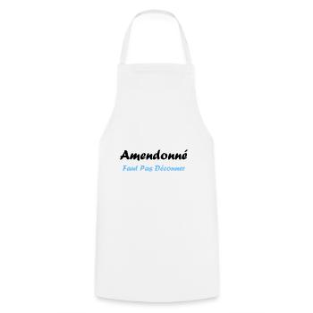 amendonné faut pas déconner - Tablier de cuisine - blanc - Devant - AI Model Male 185 dark (185cm)