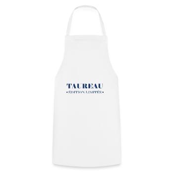 Taureau - Tablier de cuisine - blanc - Devant - AI Model Male 185 dark (185cm)