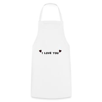 VALENTINSTAG. Junggesellinnenabschied. ICH LIEBE DICH. ICH LIEBE DICH. LIEBE - Kochschürze - Weiß - Vorne - AI Model Male 185 dark (185cm)