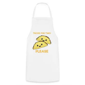 Taco Tortilla Mais Mexiko Essen I Geschenk - Kochschürze - Weiß - Vorne - AI Model Male 185 dark (185cm)