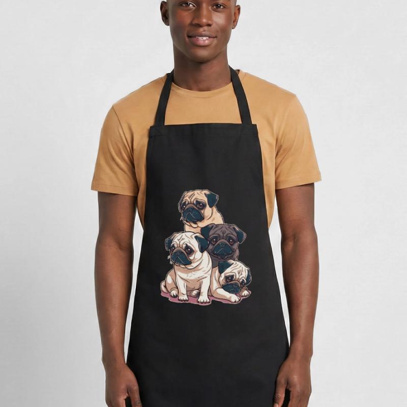 Pug Stack Cooking Apron