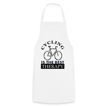 Cycling Cycling Road Bike Cyclist Gift - Cooking Apron - white - Front - AI Model Male 185 dark (185cm)
