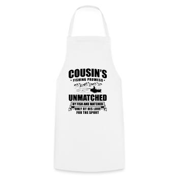 Pêche Cousin Pêcheur Cousins Drôle Poisson Perfec - Tablier de cuisine - blanc - Devant - AI Model Male 185 dark (185cm)