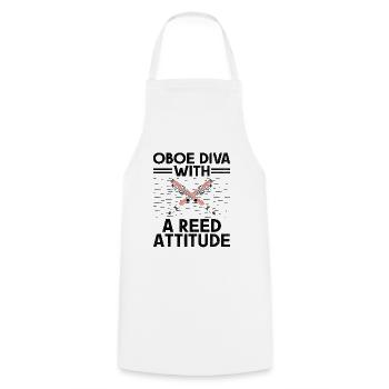 Oboe Player Oboe Basoonist Marching Band Instrumen - Cooking Apron - white - Front - AI Model Male 185 dark (185cm)