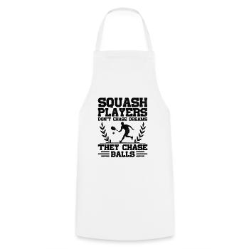 Joueur de squash Joueur de squash Joueur de tennis Raquetball Spor - Tablier de cuisine - blanc - Devant - AI Model Male 185 dark (185cm)