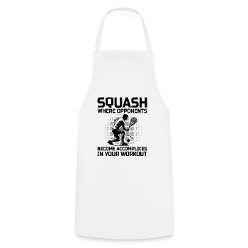 Squashspieler Squash Tennisspieler Raquetball Spor - Kochschürze - Weiß - Vorne - AI Model Male 185 dark (185cm)
