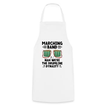 Drum Corps Marching Band Drum Corp Music Percussio - Kochschürze - Weiß - Vorne - AI Model Male 185 dark (185cm)