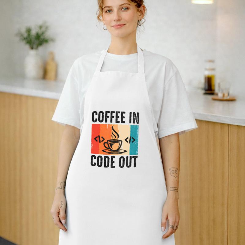 Coffee Coding Programmer Coder Developer Nerd Coff Cooking Apron