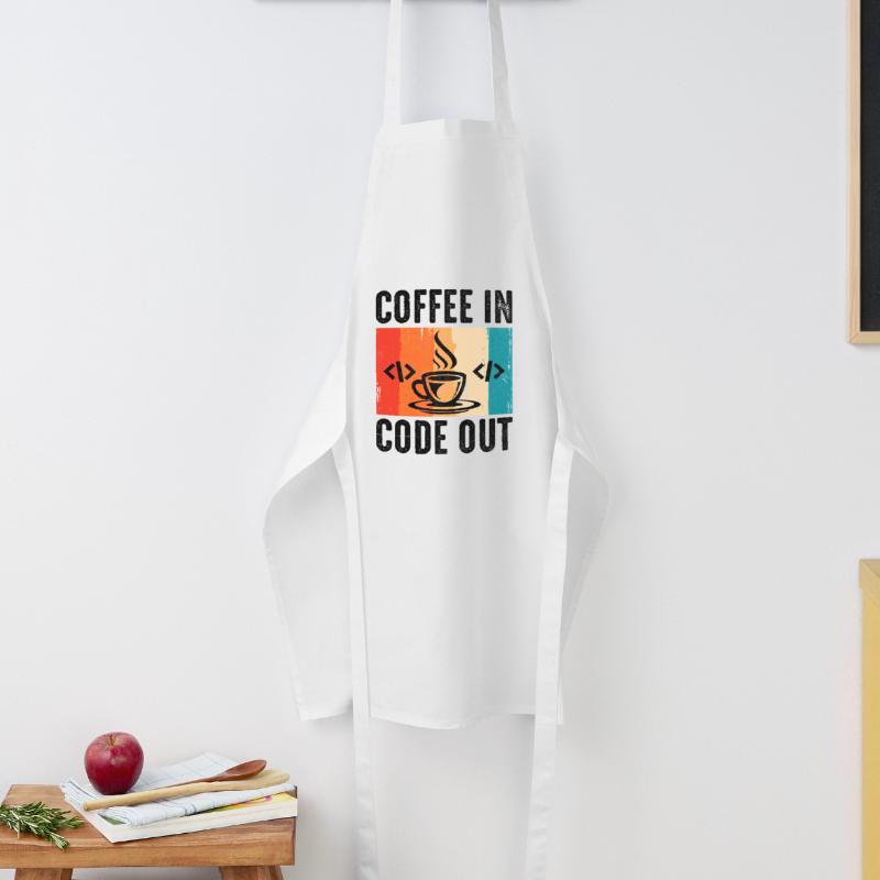 Café Codage Programmeur Codeur Développeur Nerd Coff Tablier de cuisine