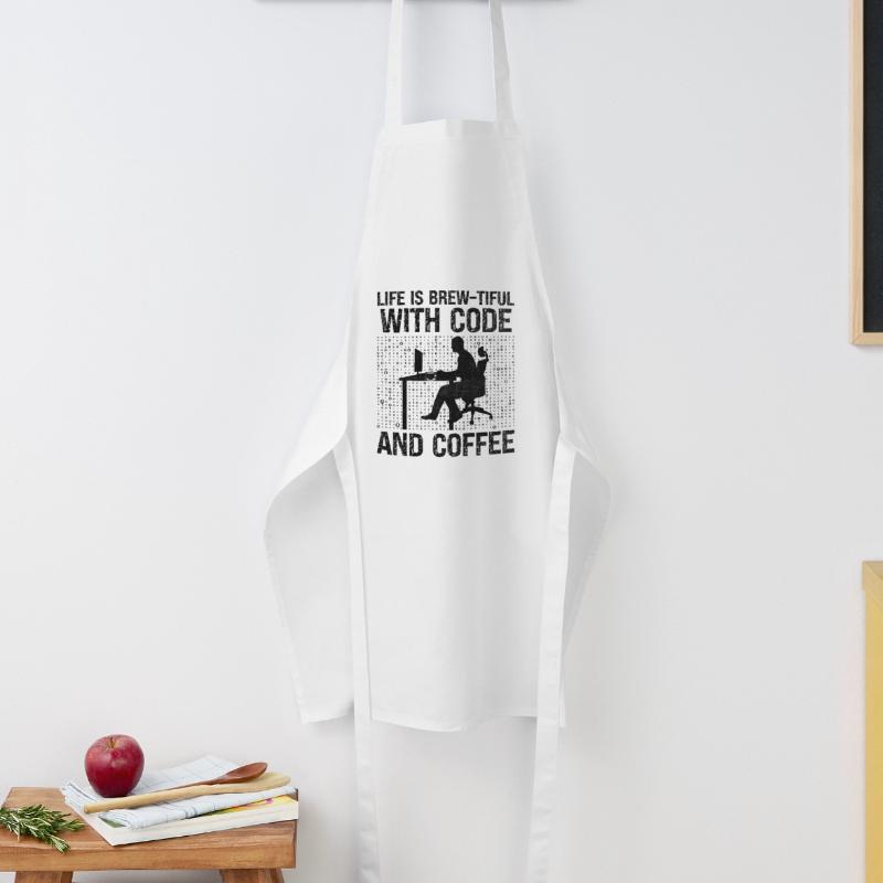 Café Codage Programmeur Codeur Développeur Nerd Coff Tablier de cuisine