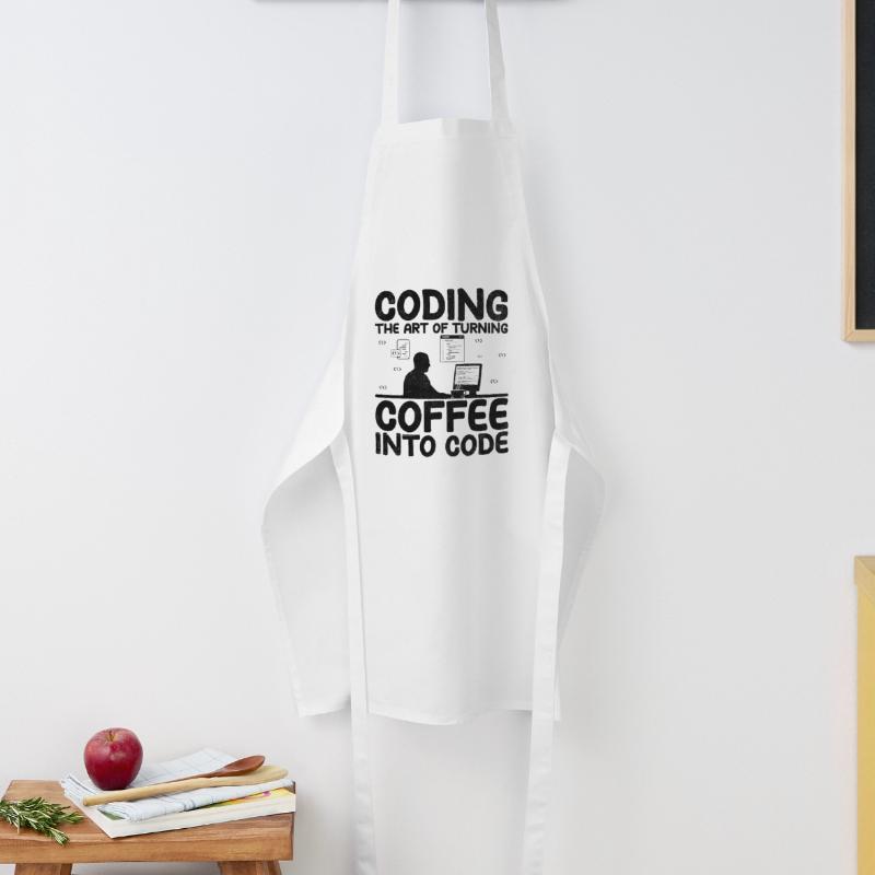 Coffee Coding Programmer Coder Developer Nerd Coff Cooking Apron